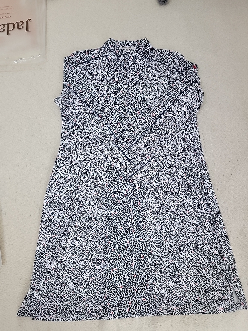 Fairway & Greene Long-Sleeve Golf Dress Print Quarter Button Packets Size XL EUC - Picture 13 of 15